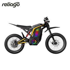 Reliago Nova4-BK 6000W Mid-Drive Electric Dirt Bike 60V 30Ah 45 MPH Full Suspension