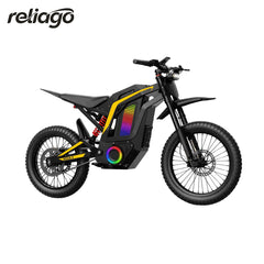 Reliago Nova4-BK 6000W Mid-Drive Electric Dirt Bike 60V 30Ah 45 MPH Full Suspension