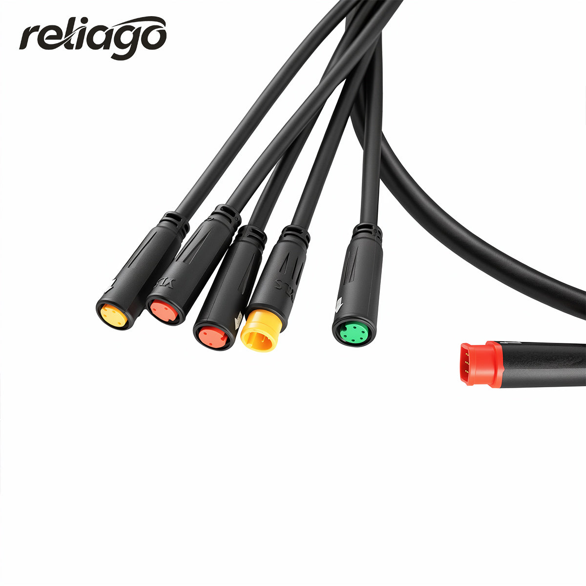Reliago QMWHEEL V20 Electric Bicycle Wiring Harness 12-Core 2x5-Pin Connector Main Cable E Bike Parts