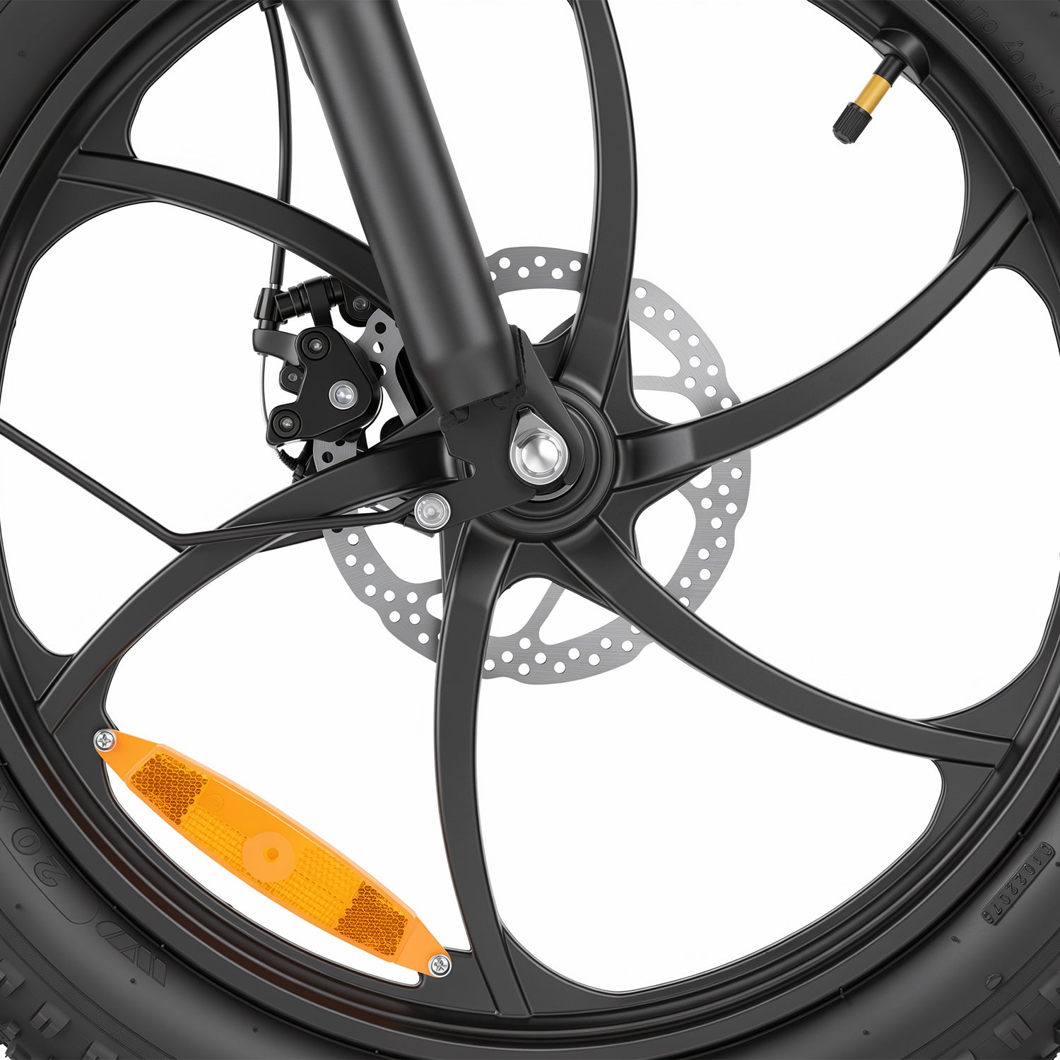 Reliago Yellow Spoke Wheel Reflector Safety Accessory for HITWAY BK6 E-Bike