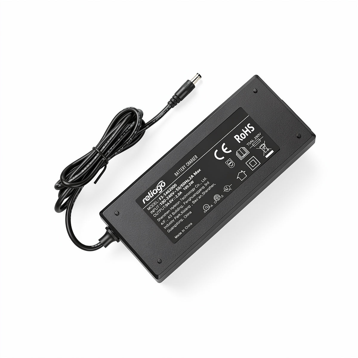 Reliago 67.2V 2A Electric Bike Charger  5.5x2.1mm DC Plug
