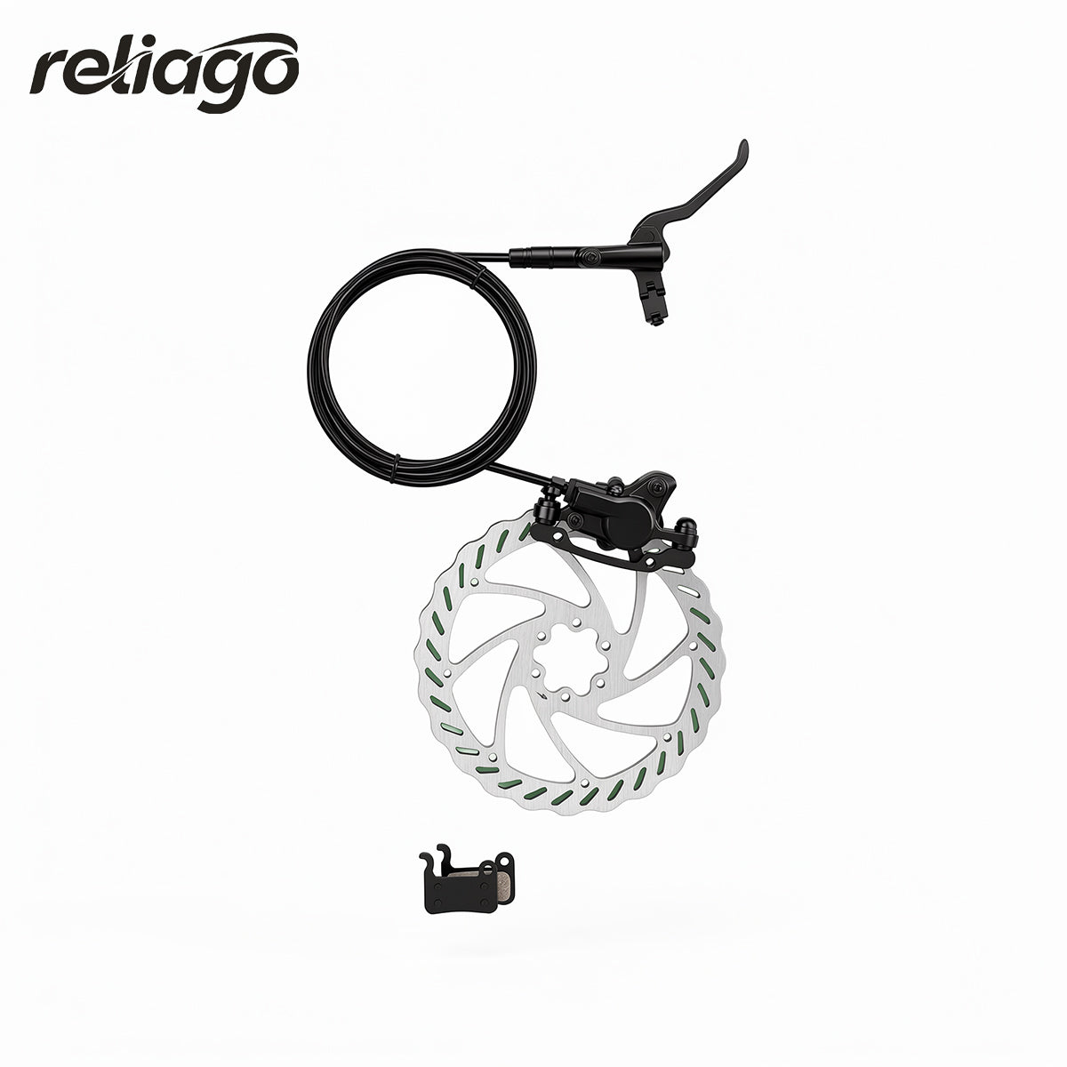 Reliago 4 Piston Hydraulic Disc Brake Rear E-Bike Kit for Freego X2Pro Electric Bike