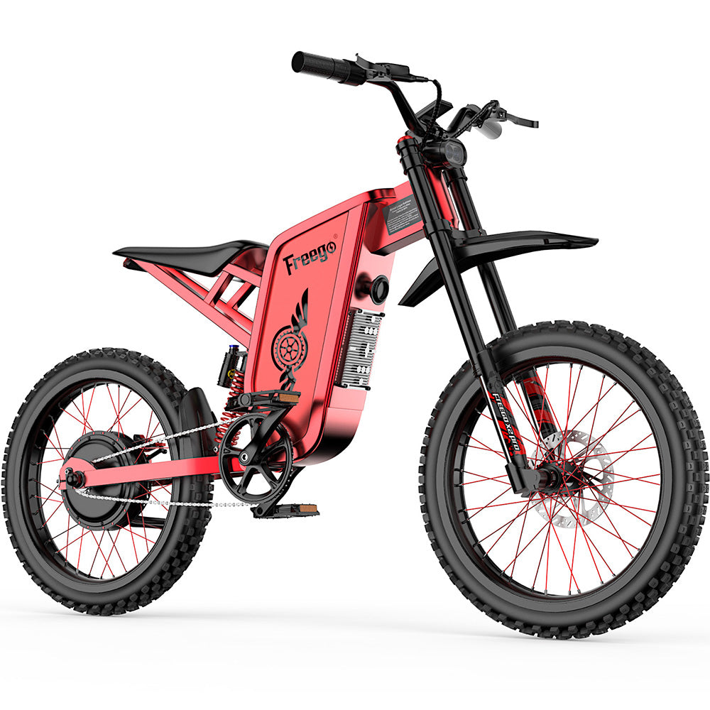 Reliago X2 Pro 3000W  All-Terrain Dirt Ebike 60V 30Ah Full Suspension High Speed E-Bike 80km/h