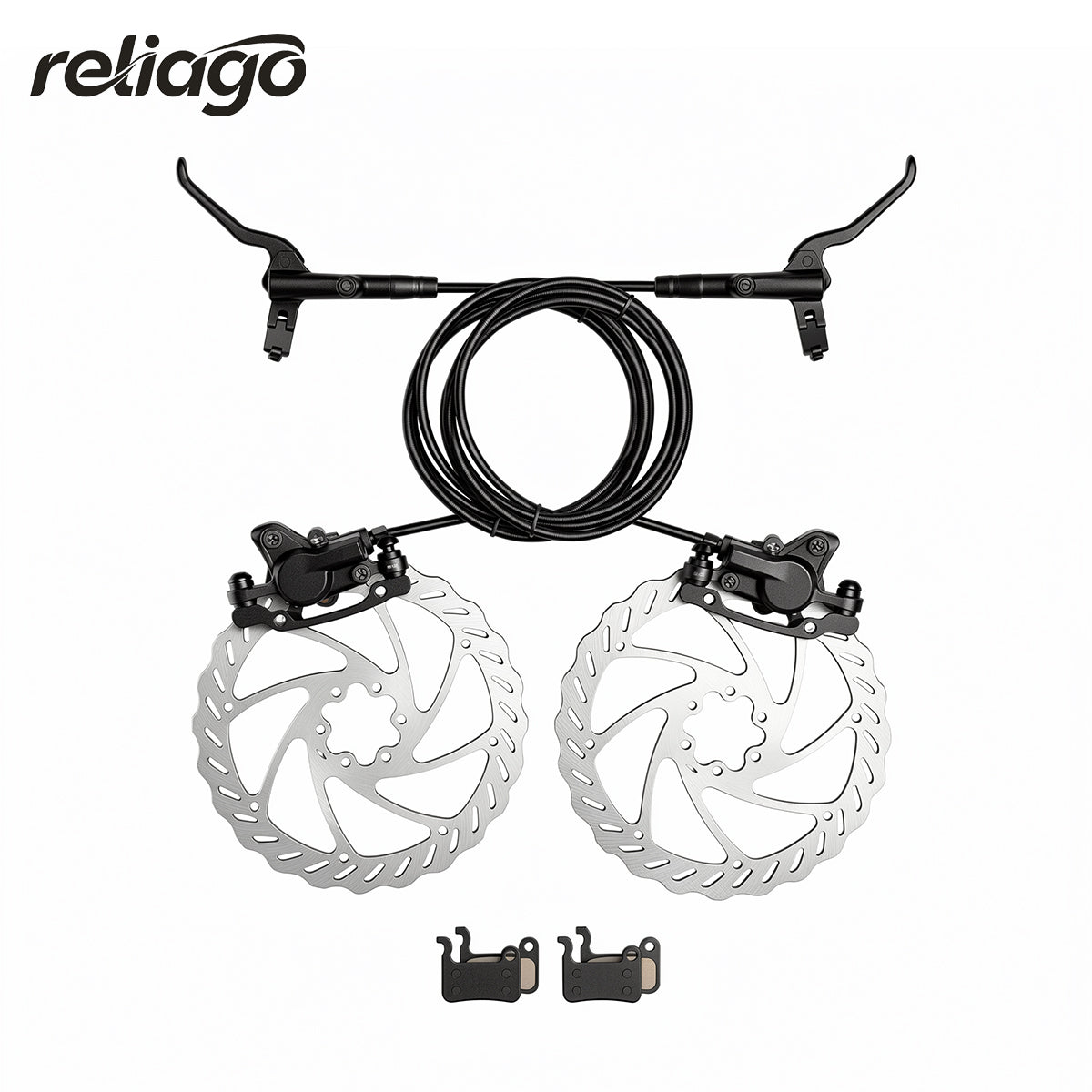 Reliago 4 Piston Hydraulic Disc Brake Rear E-Bike Kit for Freego X2Pro Electric Bike