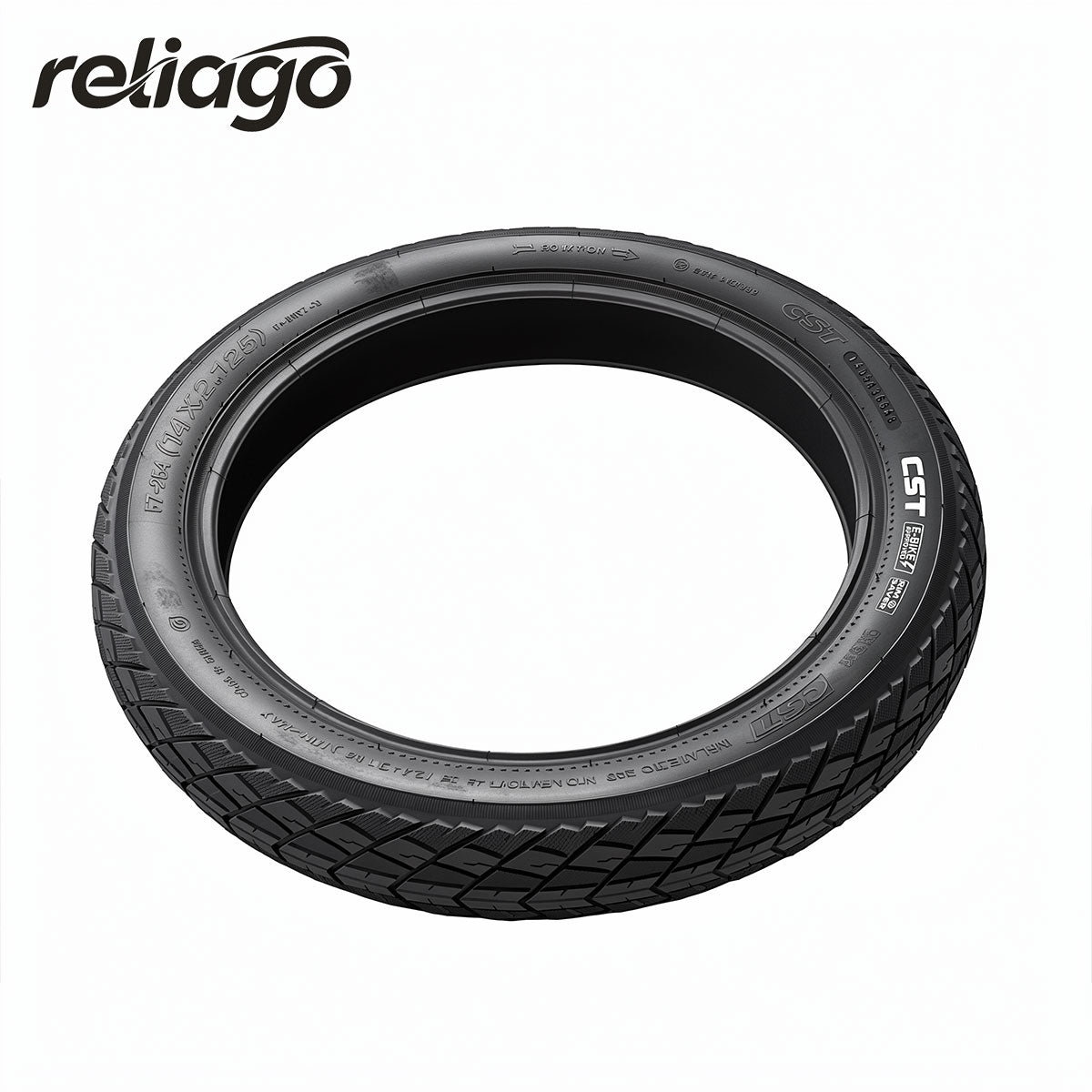 Reliago 14x2.125 E-Bike Tire and Inner Tube Set for DYU D3F