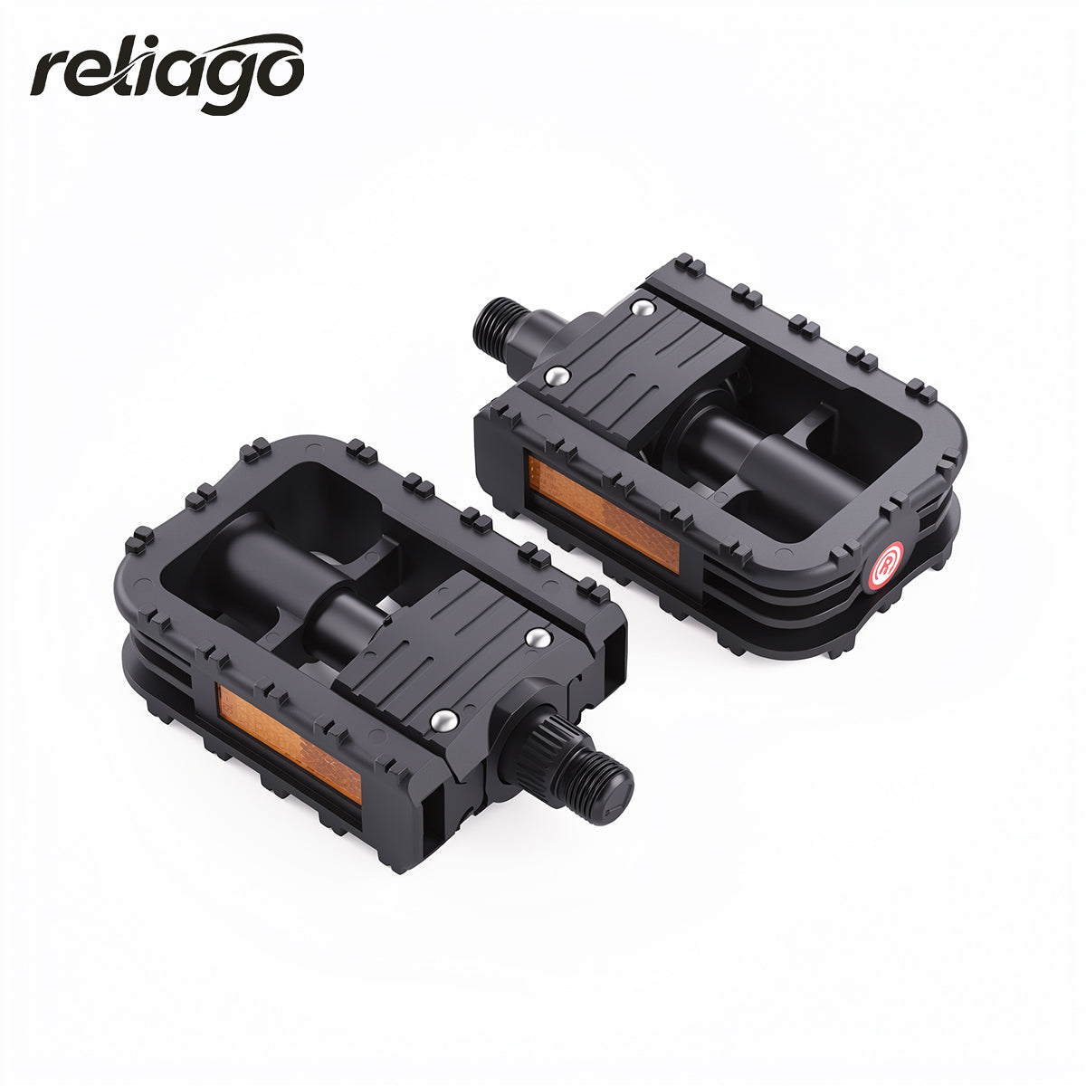 Reliago Ebike Pedals 9/16" Plastic Platform with Reflectors - for Hitway BK5 Electric Bike