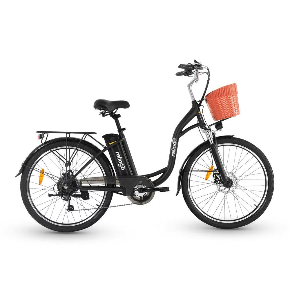 Reliago C6 26" Commuter Electric Bike 350W Motor Long Range Battery E-Bike|UK Warehouse