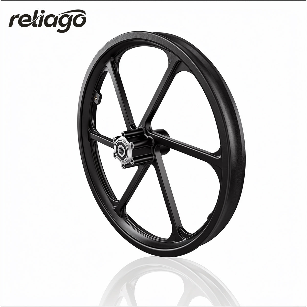 Reliago 16" E-Bike Front Wheel Hub Magnesium Alloy 6 Spoke for Hitway BK5 Electric Bike