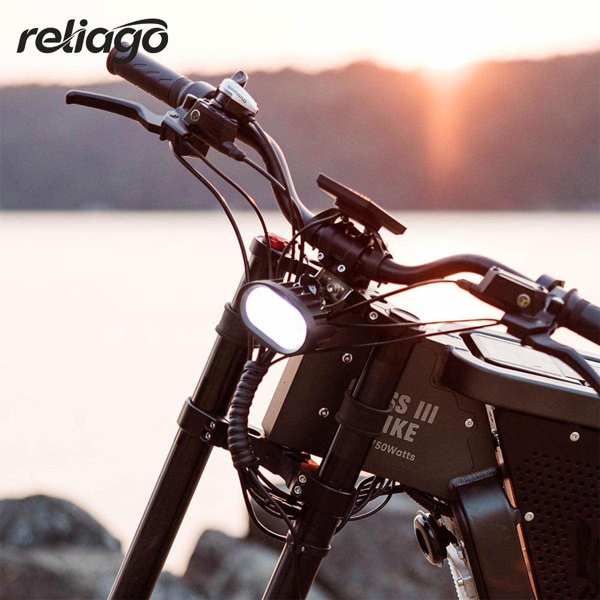Reliago 60V E-Bike Headlight Electric Bike Front Light for Freego X2Pro