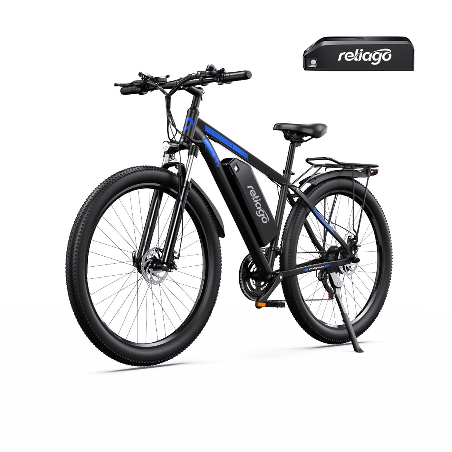 Reliago C29 Dual Battery Electric Bike for Adults, 29" Long Range E-Bike with 750W Motor, 48V 15Ah Removable Battery, Shimano 21-Speed for City & Mountain Riding
