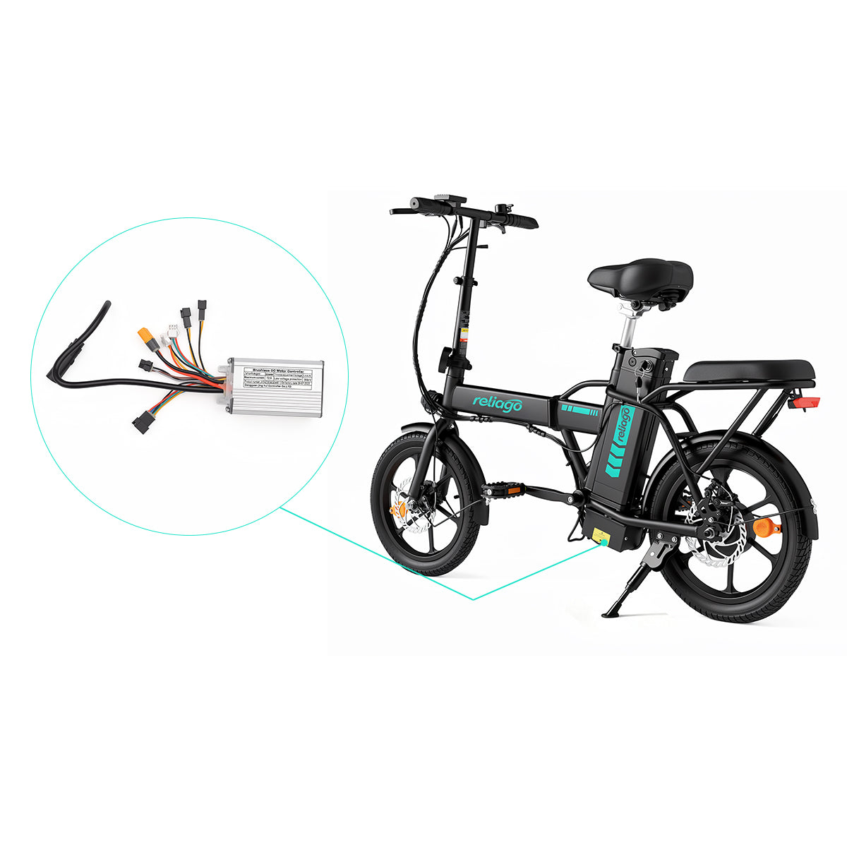 Reliago E-Bike Controller 36V 250W 6 MOSFET Electric Bike Control for Hitway BK5