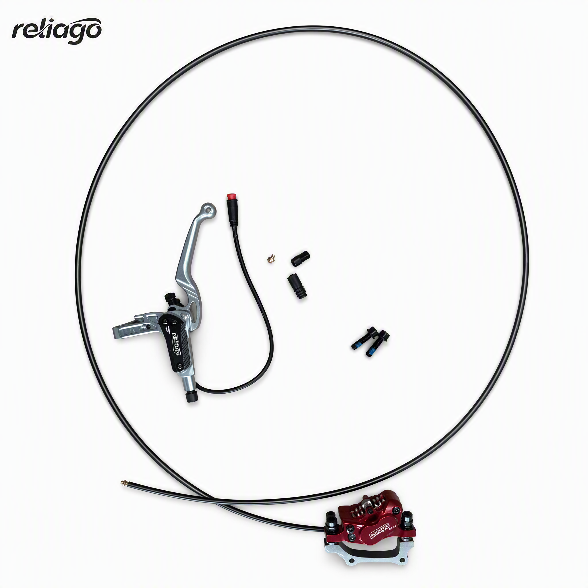 Reliago 4 Piston Hydraulic Disc Brake Rear E-Bike Kit for Freego X2Pro Electric Bike