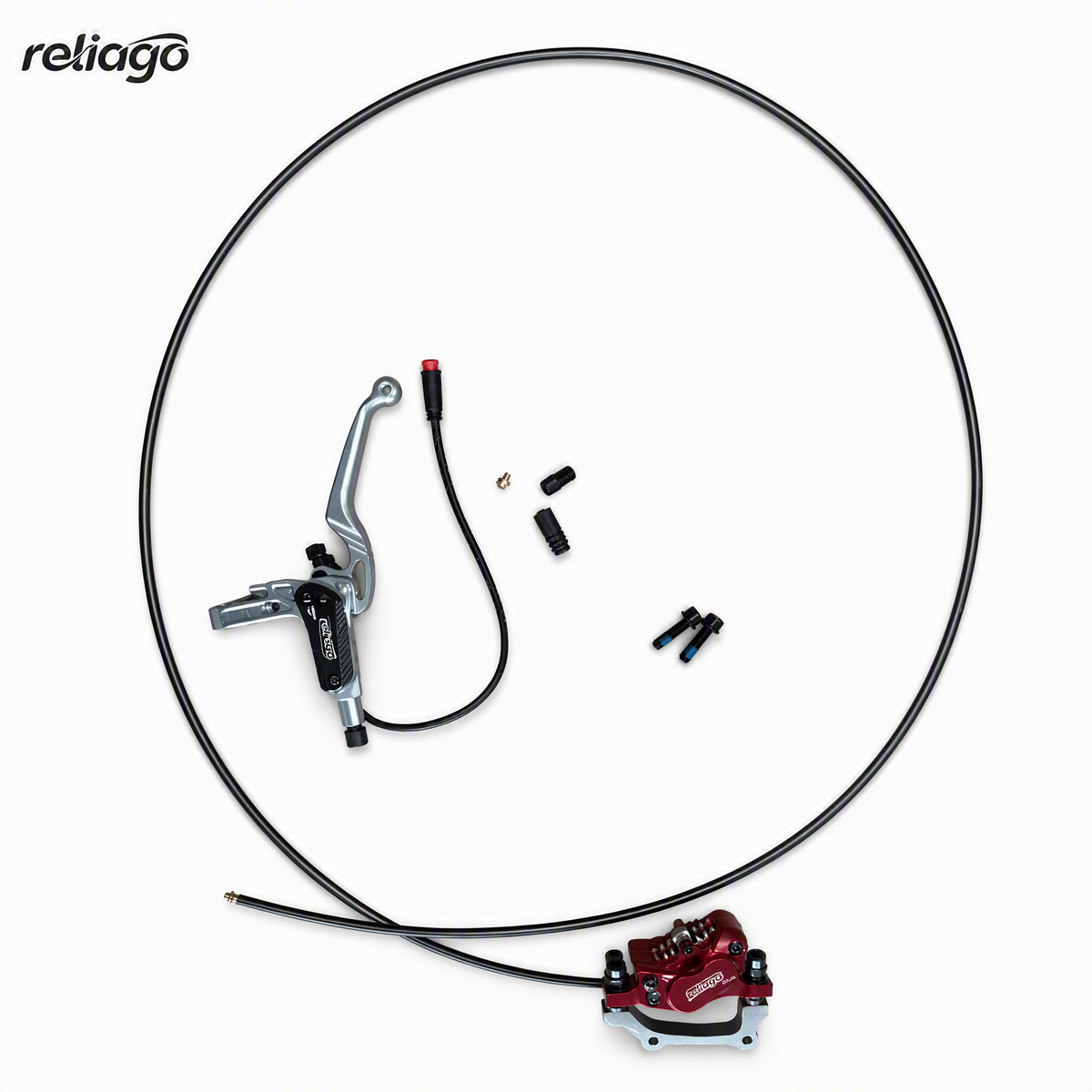 Reliago 4 Piston Hydraulic Disc Brake Rear E-Bike Kit for Freego X2Pro Electric Bike