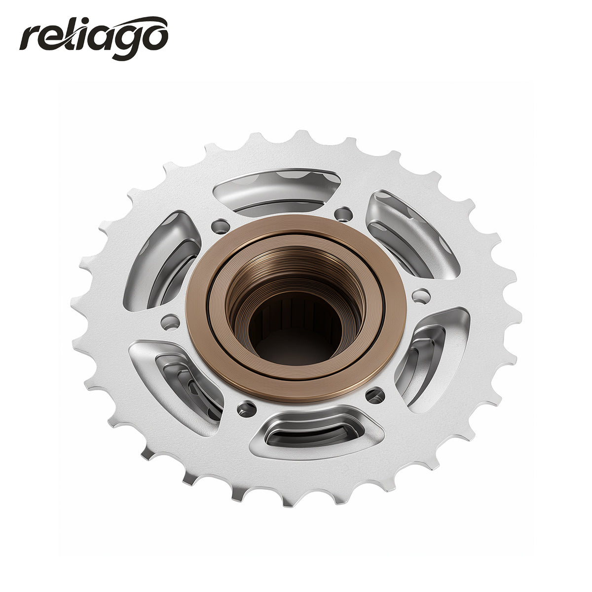Reliago 7 Speed Freewheel 14-28T Threaded Bicycle Sprocket for QMWHEEL V20 Electric Bike Replacement Parts