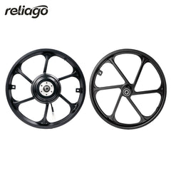 Reliago 16" E-Bike Front Wheel Hub Magnesium Alloy 6 Spoke for Hitway BK5 Electric Bike