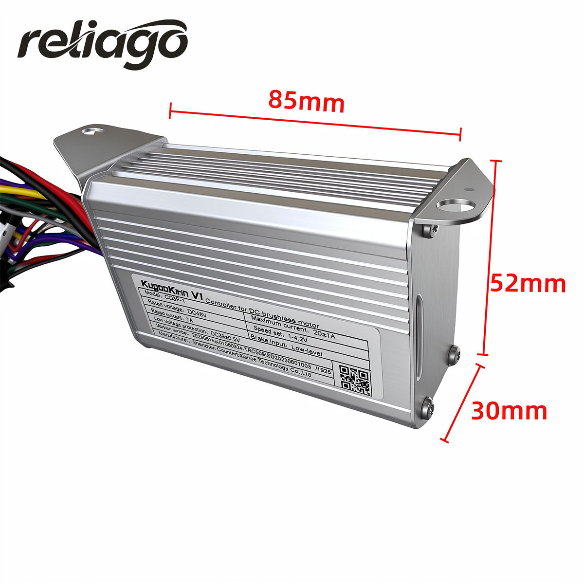 Reliago 36V 6-Tube E-Bike Controller 25km/h Motor Controller for DYU D3F