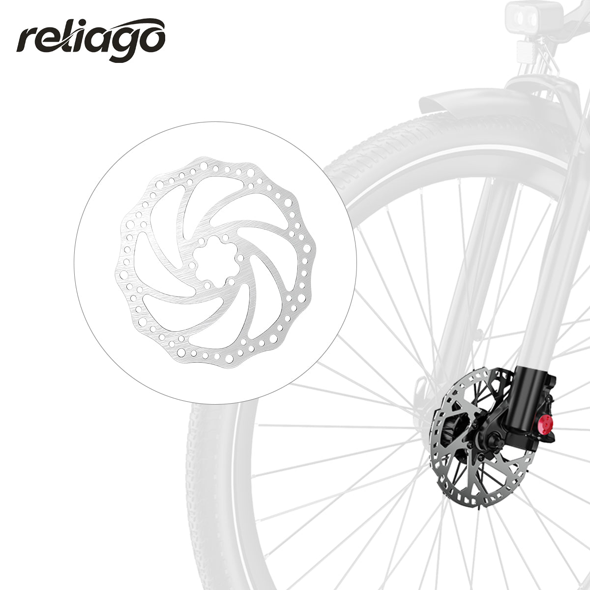 Reliago 160mm Mountain Bike Disc Brake Rotor – Durable Bicycle Brake Disc for MTB | Road Bikes