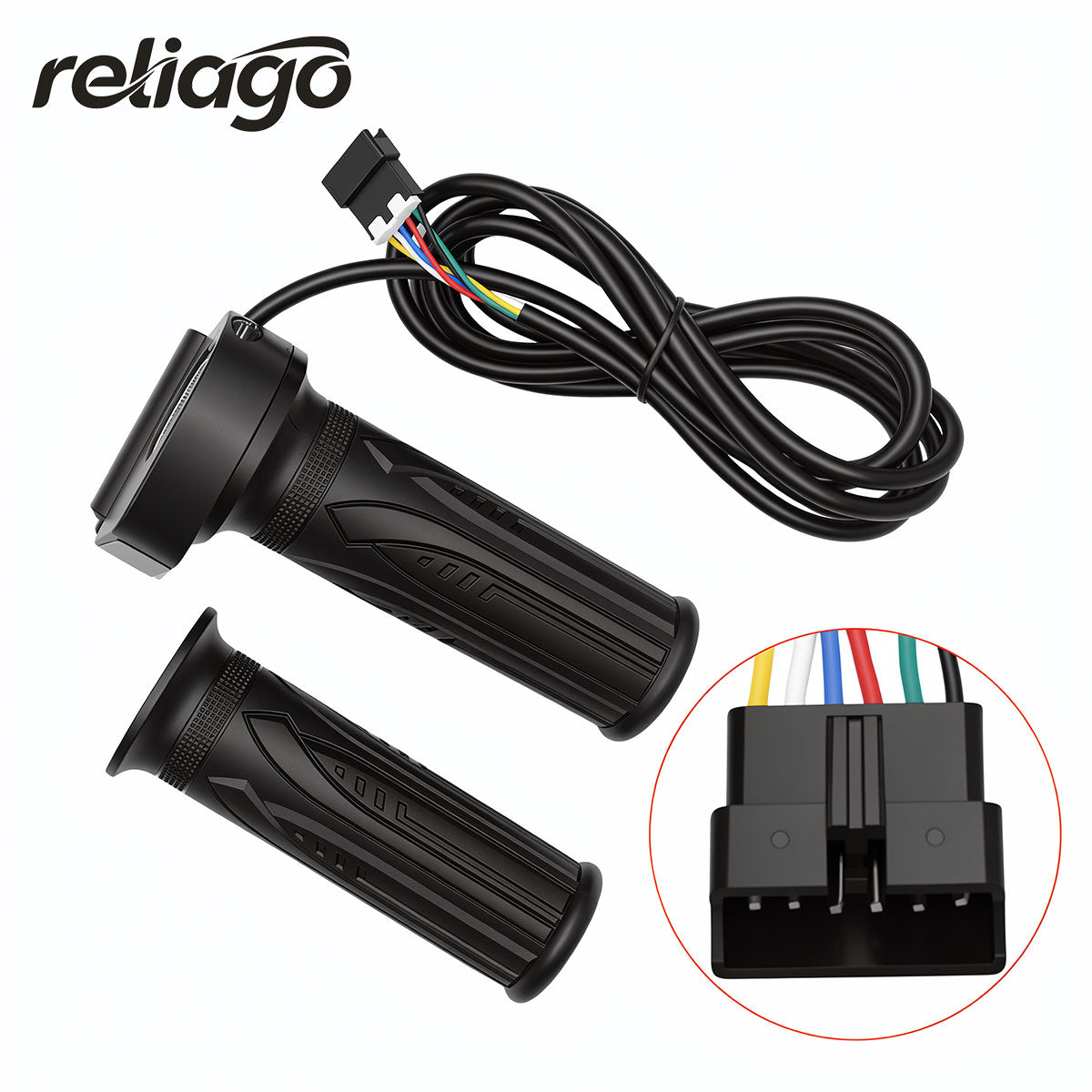 Reliago 36V E-Bike Throttle Grip with Voltage Display and Cruise Control for DYU D3F Electric Bike