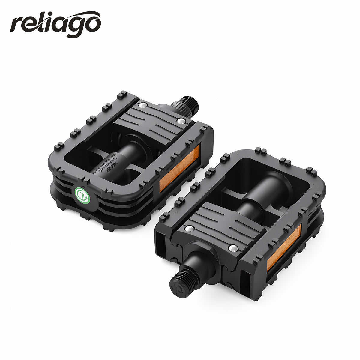 Reliago Folding Bike Pedals with Reflector for HITWAY BK6 E-Bike