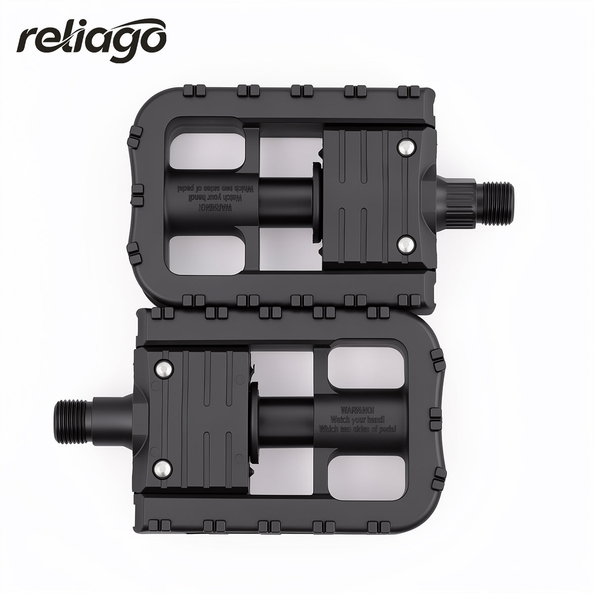 Reliago Folding Bike Pedals with Reflector for HITWAY BK6 E-Bike
