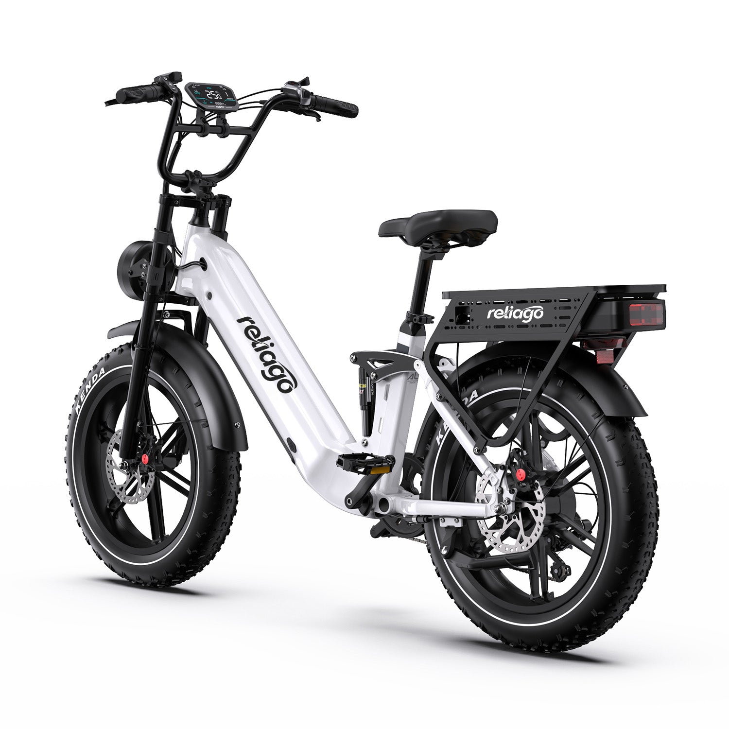 Reliago 48V 500W Fat OT08 Pro Tire Electric Bike 20x4.0 with Dual 18Ah Batteries, Hydraulic Disc Brakes