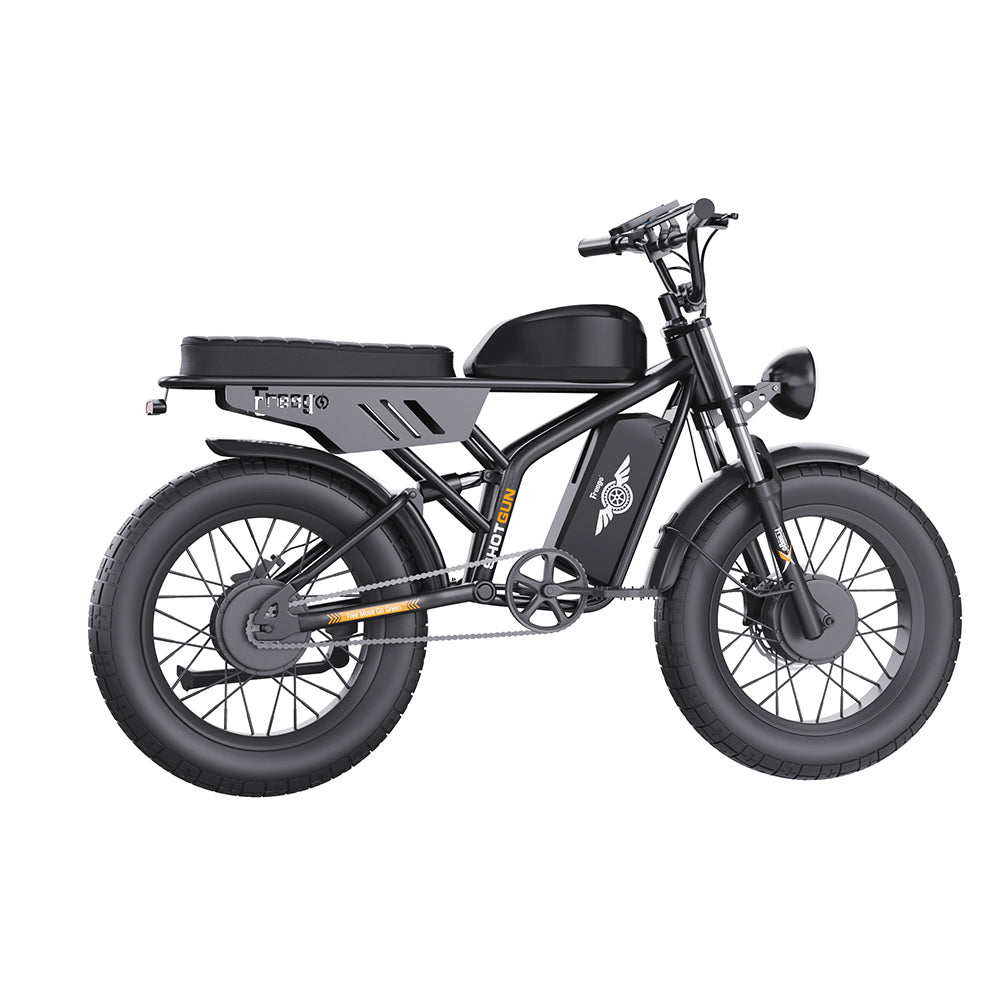 Reliago F3 Pro Max 48V 2000W Dual Motor Fat Tire Electric Motorcycle 20 Inch Long Range 55Ah E-Bike