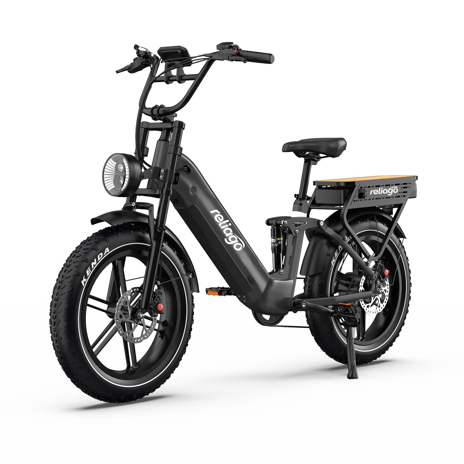 Reliago 48V 500W Fat OT08 Pro Tire Electric Bike 20x4.0 with Dual 18Ah Batteries, Hydraulic Disc Brakes