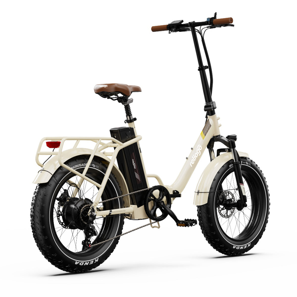 Reliago OT16-2 Folding Fat Tire E-Bike – 48V 17Ah Electric Bike with 20×3.0" Tires for City & Outdoor Riding